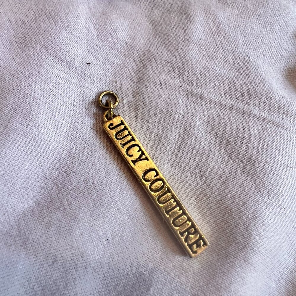 New, RETIRED Juicy Couture jewelry charm, engraved on both sides